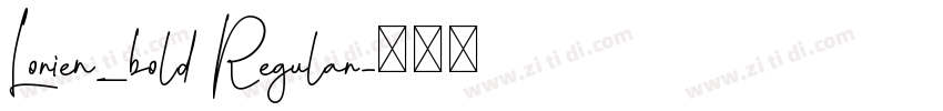 Lorien_bold Regular字体转换